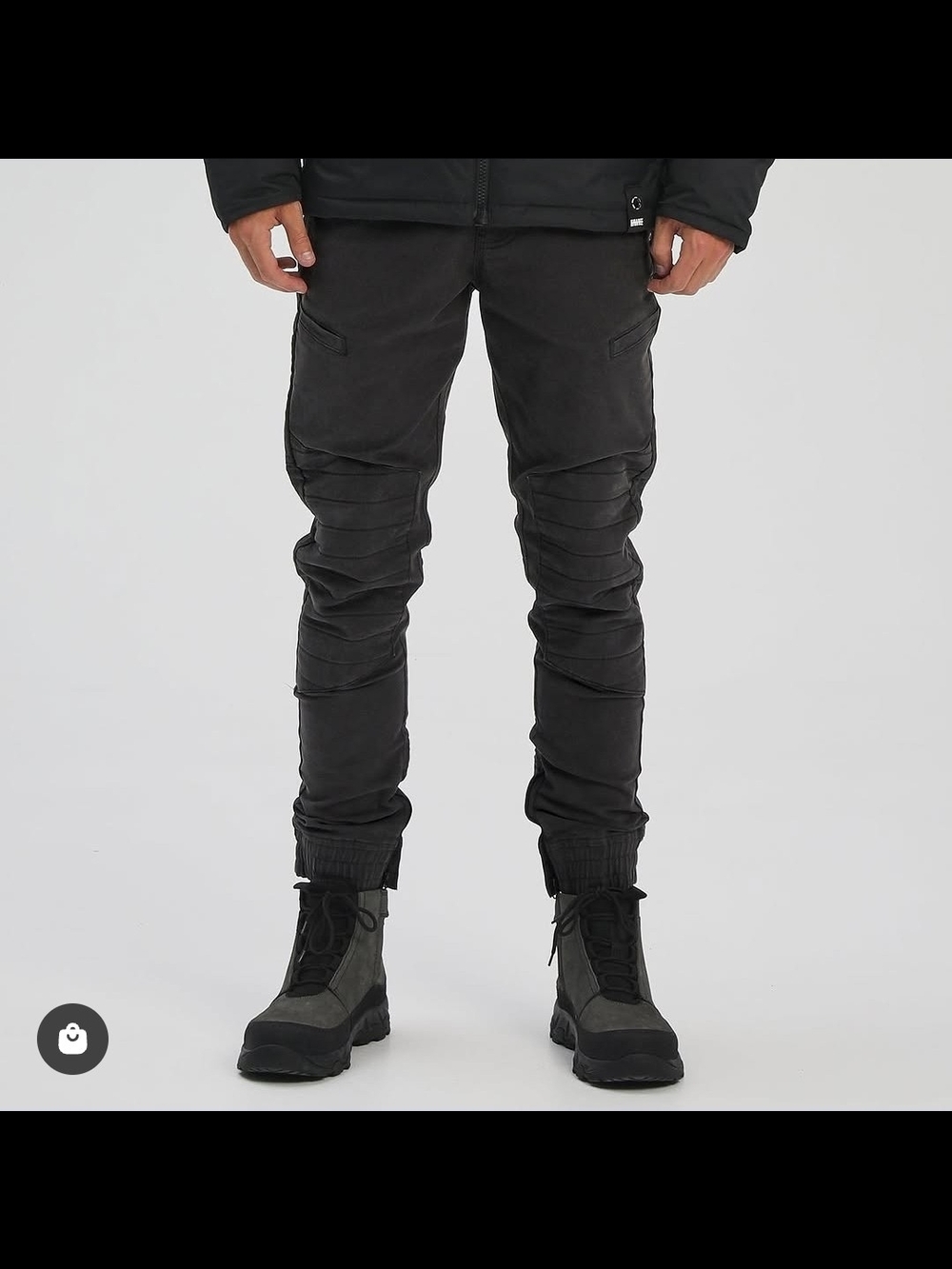Men's Black Slim Tactical Work Jogger Pants